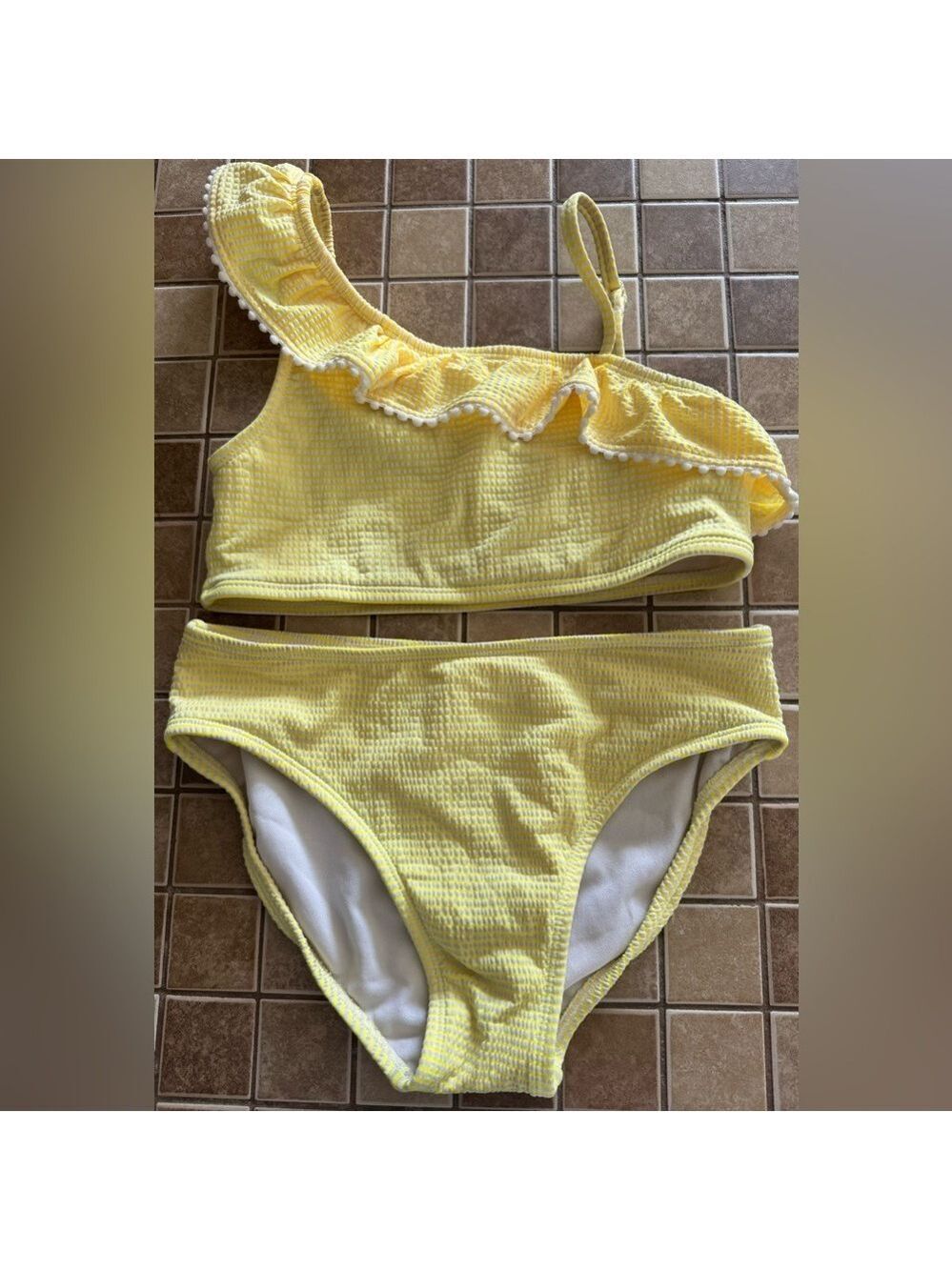 Cat & Jack Yellow Ruffle Bikini Swimwear